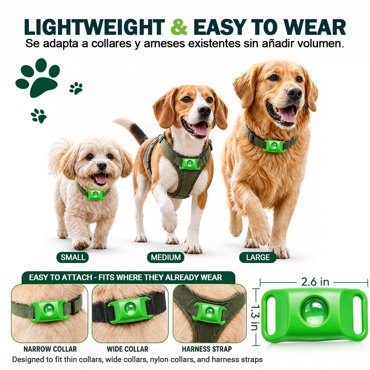 Flea and Tick Prevention Pendant for Dogs with 2 Pendants and 6 Refills Q701