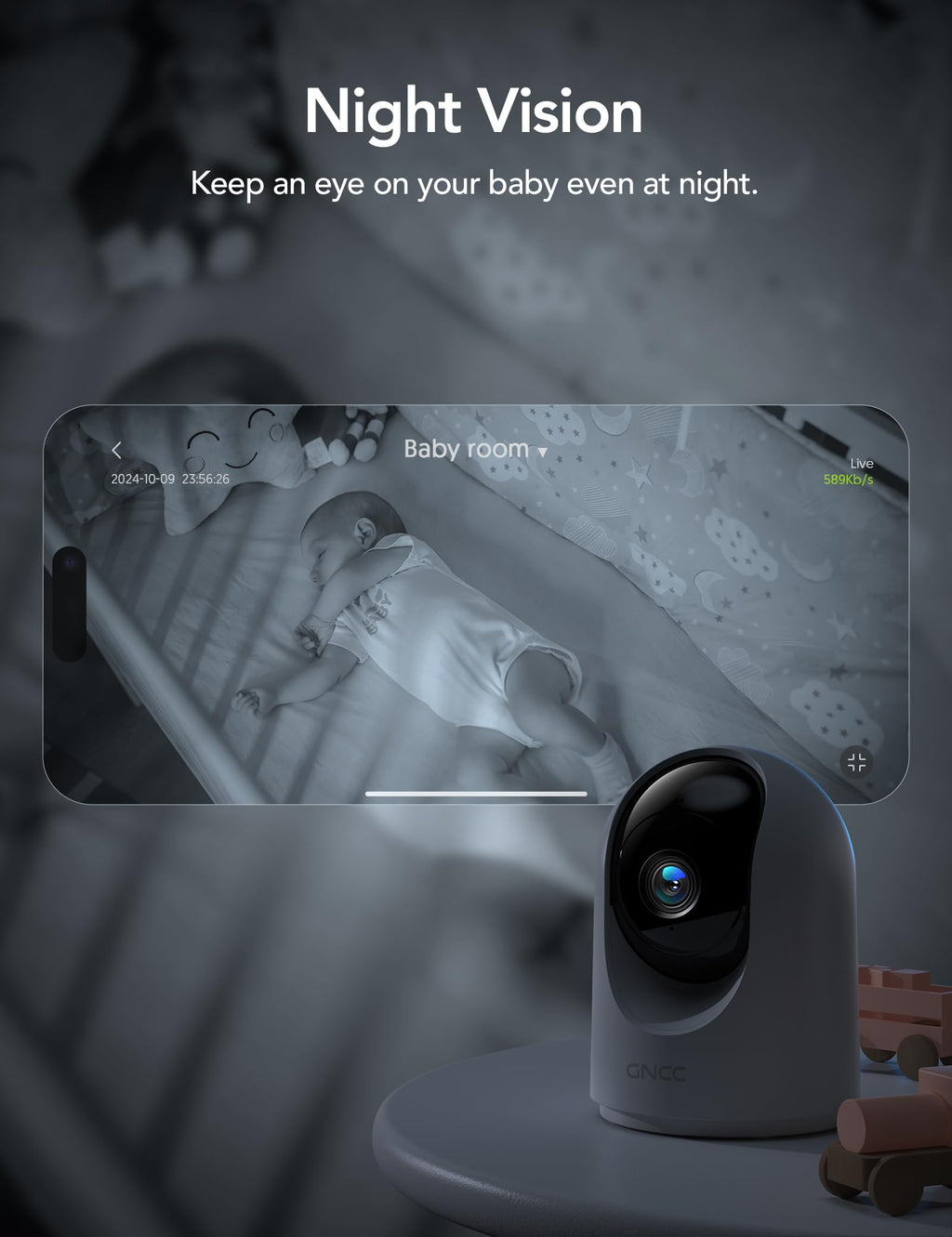 5G Indoor Security Cameras with Phone App, 4Pcs R265