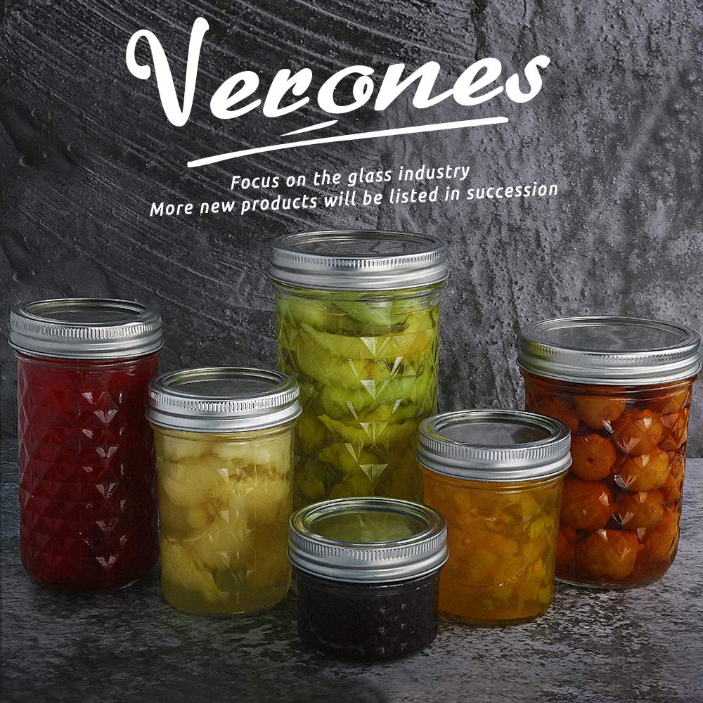 22 oz Wide Mouth Mason Jars with Lids and Bands C372