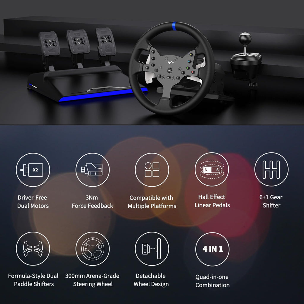 Force Feedback PC Racing Wheel H604394