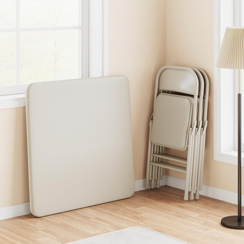 Beige Folding Card Table W970669