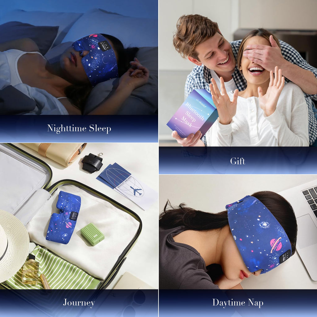 Sleep Mask with Bluetooth Headphones and Silk Sleep Mask L975