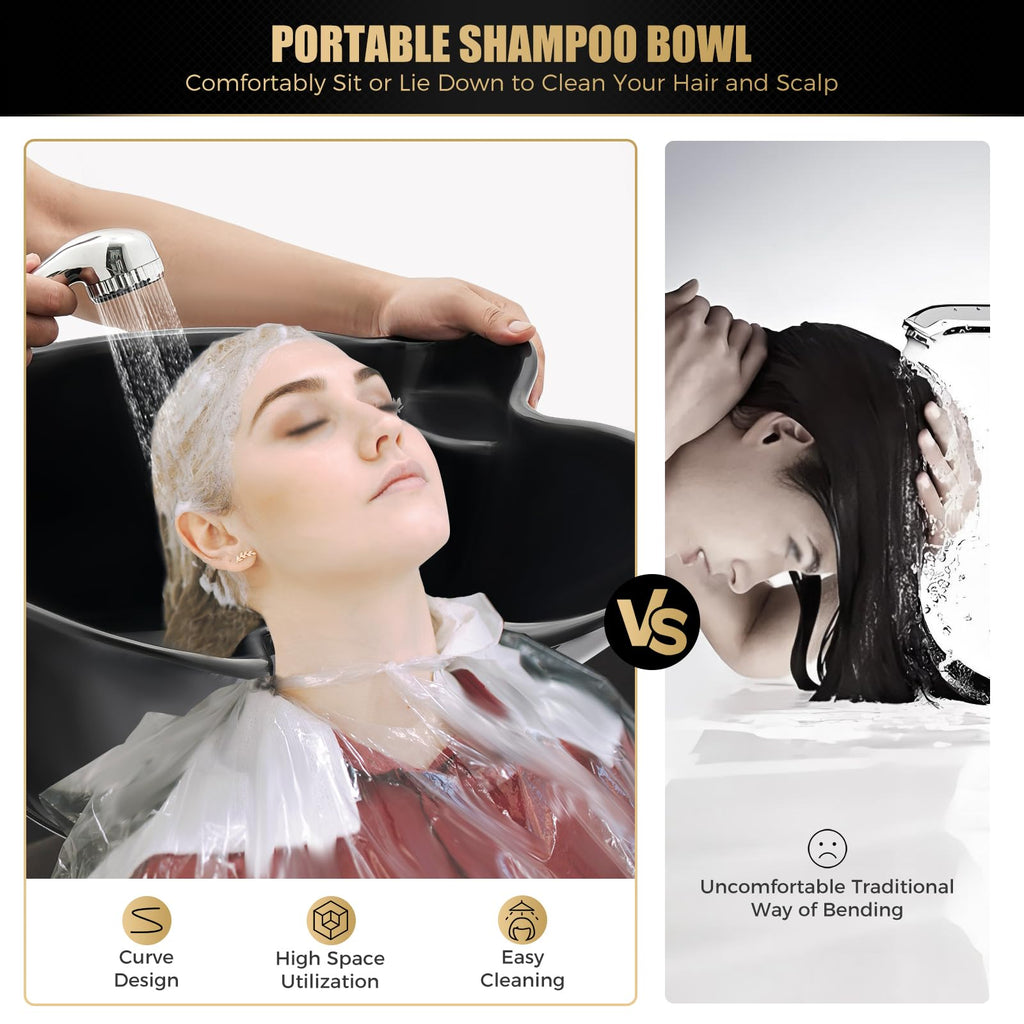 Portable Electric Pump Shampoo Basin with 2 Buckets B307028