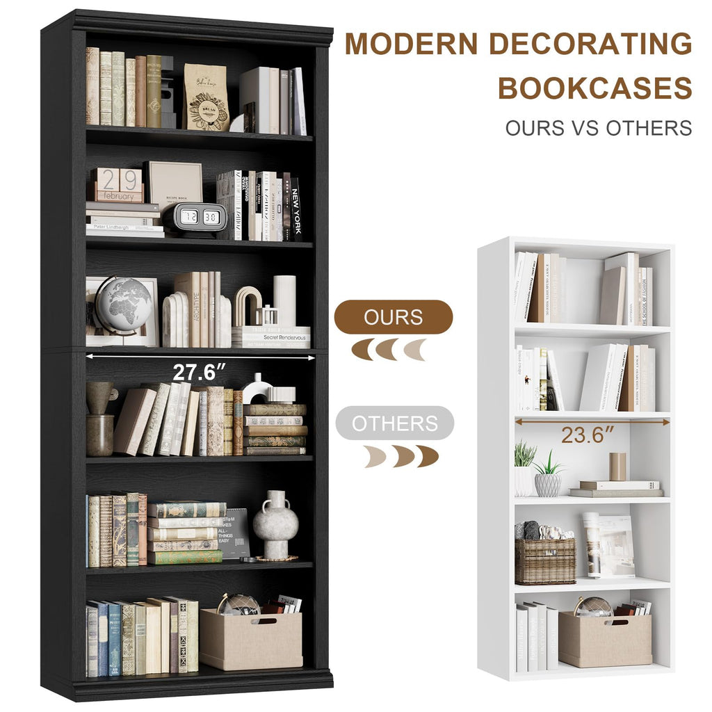 Black Tall Bookshelf W457