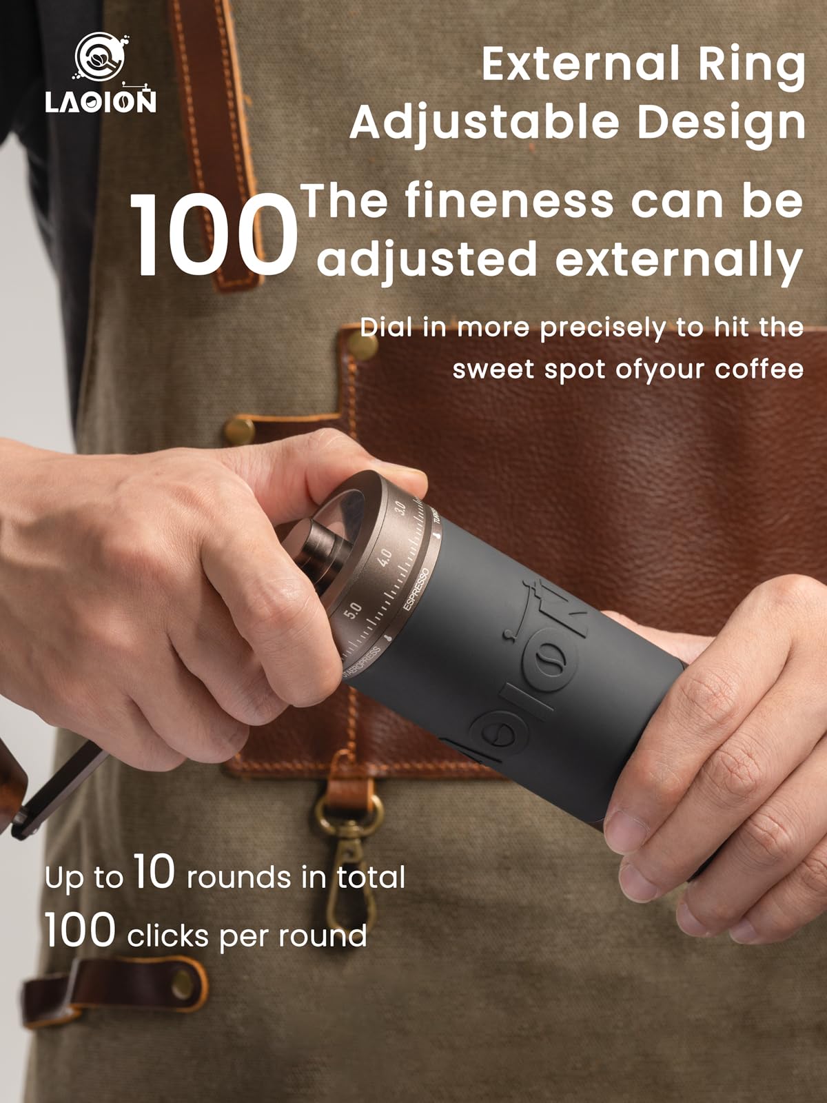 Manual Coffee Grinder with Straight Handle B7952