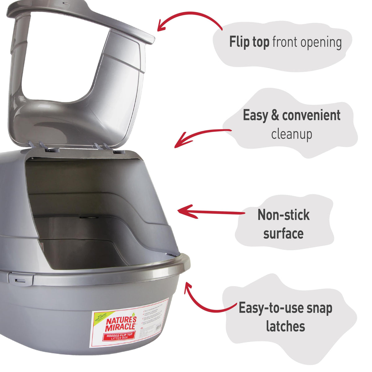 Hooded Flip Top Cat Litter Box with Charcoal Filter I2501
