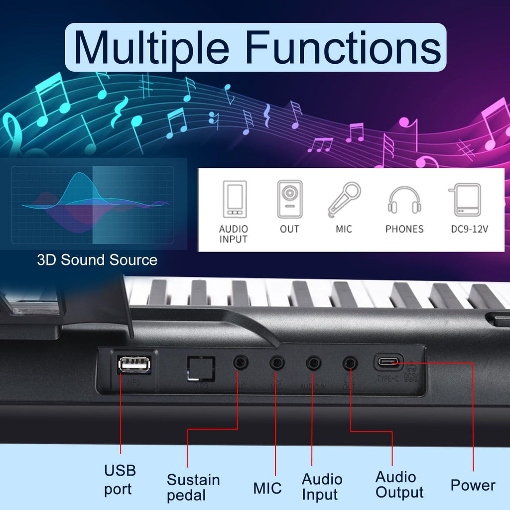 88 Key Semi Weighted Digital Piano with Stand B573