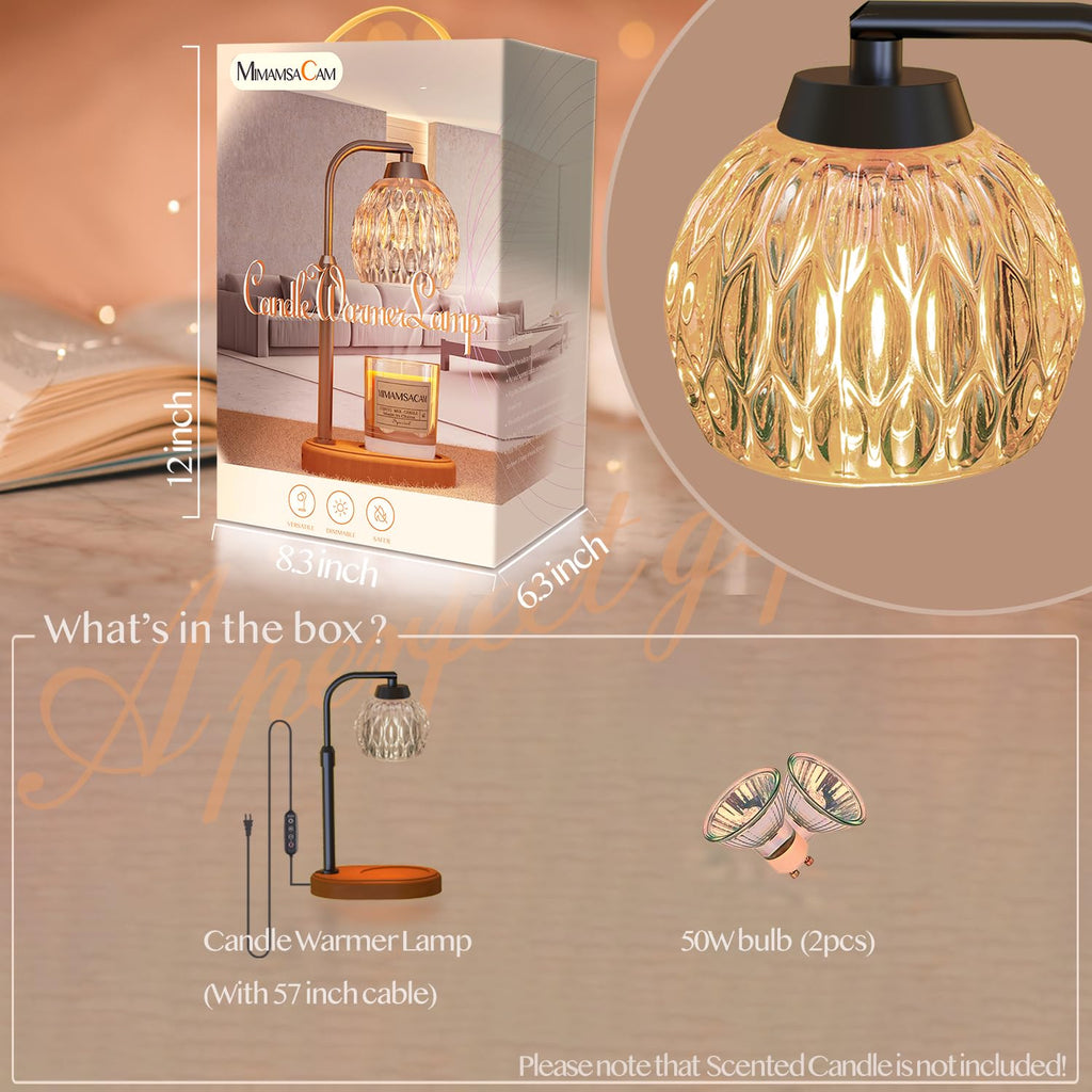 Candle Warmer Lamp with Timer Dimmer Adjustable T56331