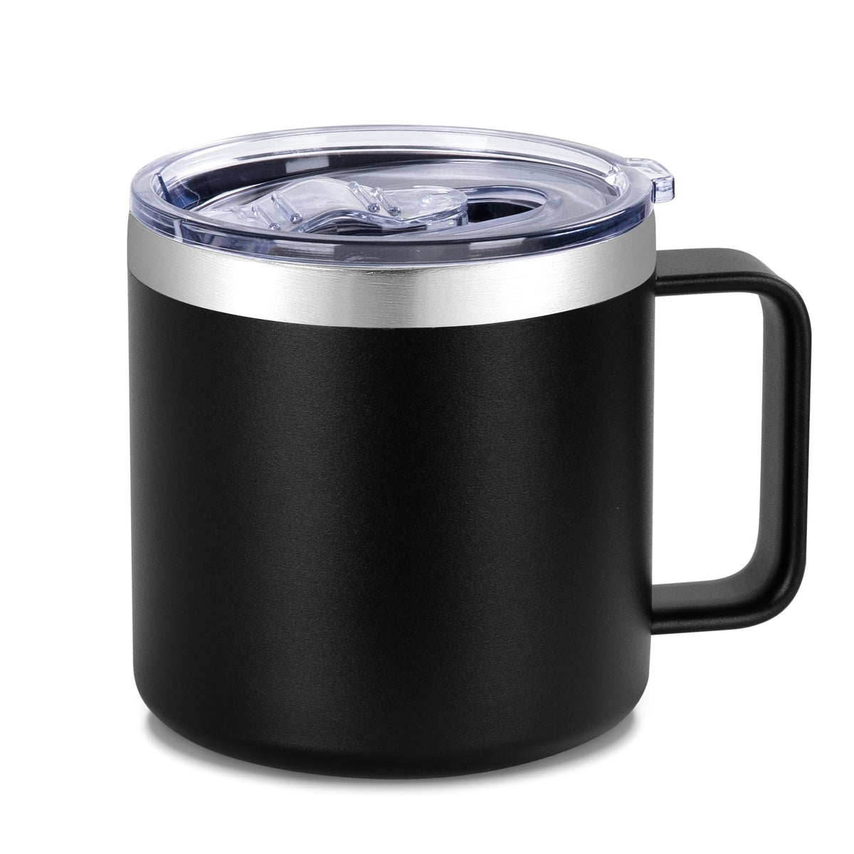 14 oz Insulated Stainless Steel Travel Coffee Mug with Handle and Lid H689