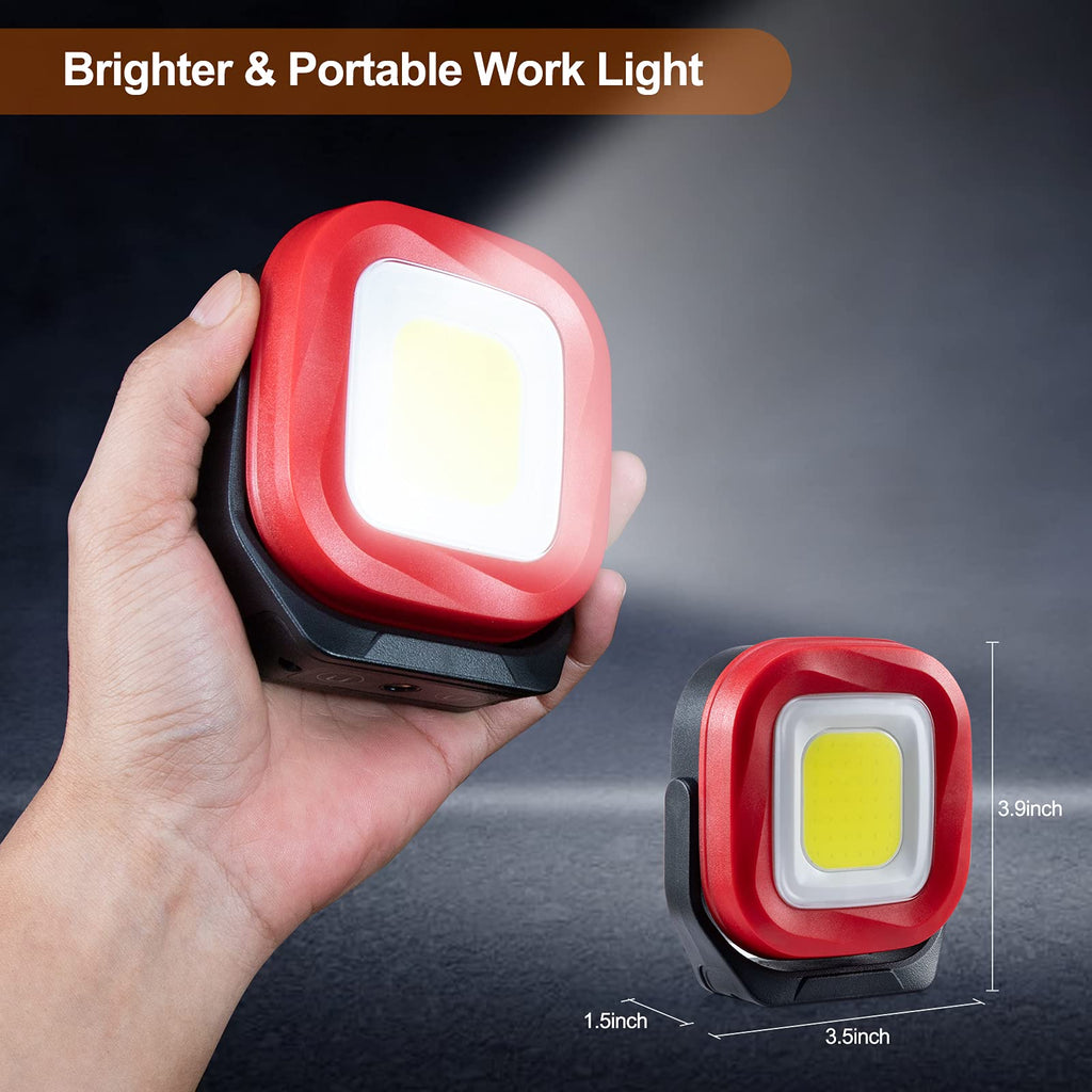 Magnetic Work Light, 42 LEDs 1000 Lumens Rechargeable Portable Inspection Light (2 PCS) I438540