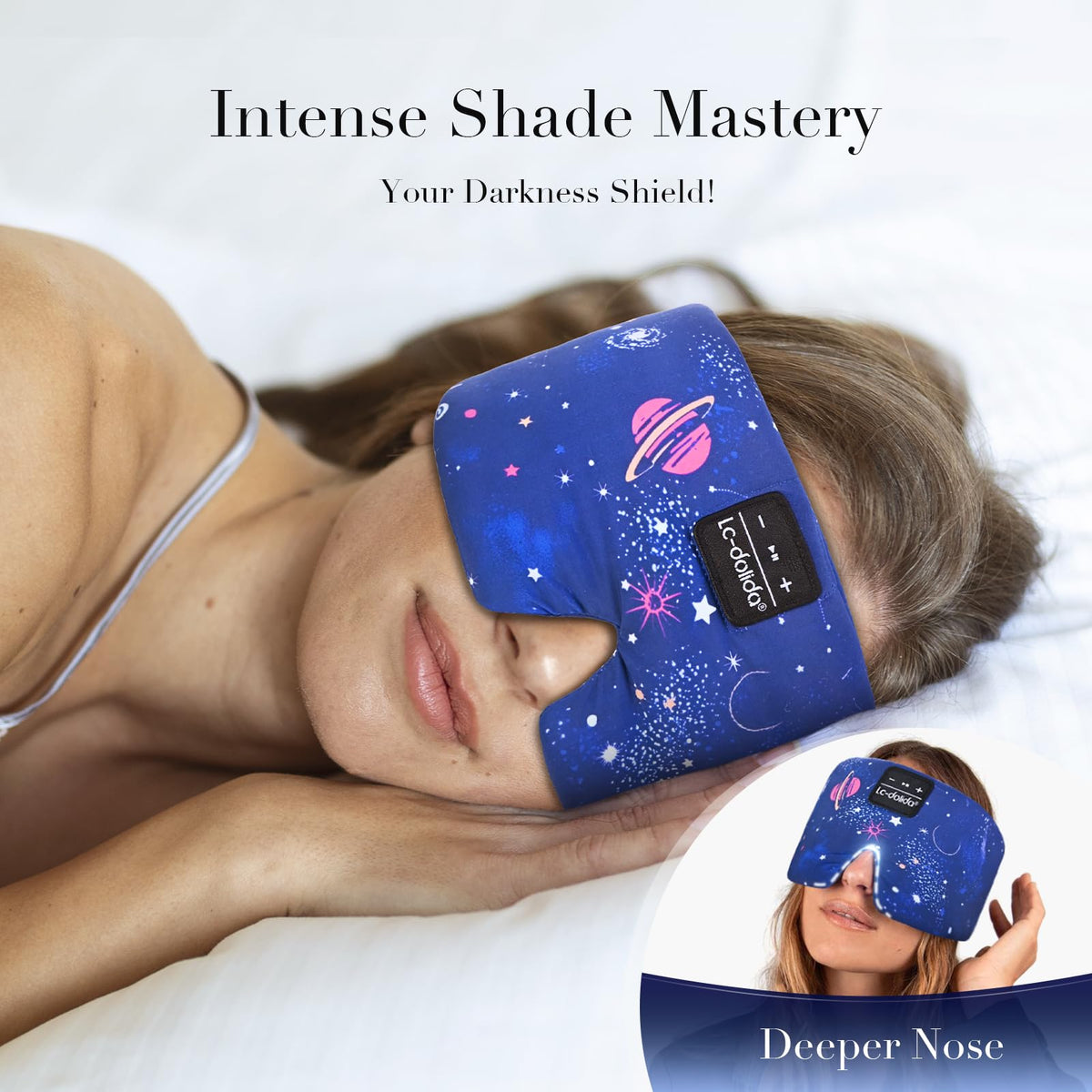 Sleep Mask with Bluetooth Headphones and Silk Sleep Mask L975