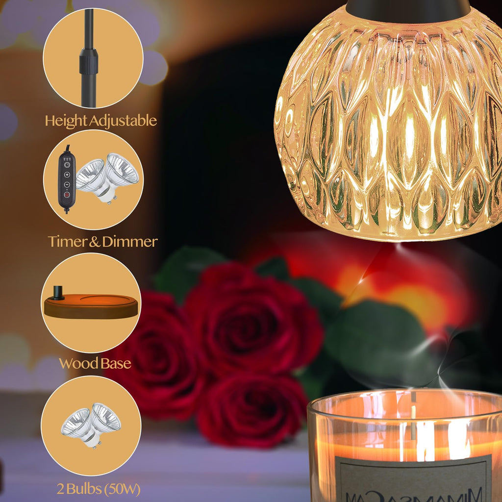 Candle Warmer Lamp with Timer Dimmer Adjustable T56331
