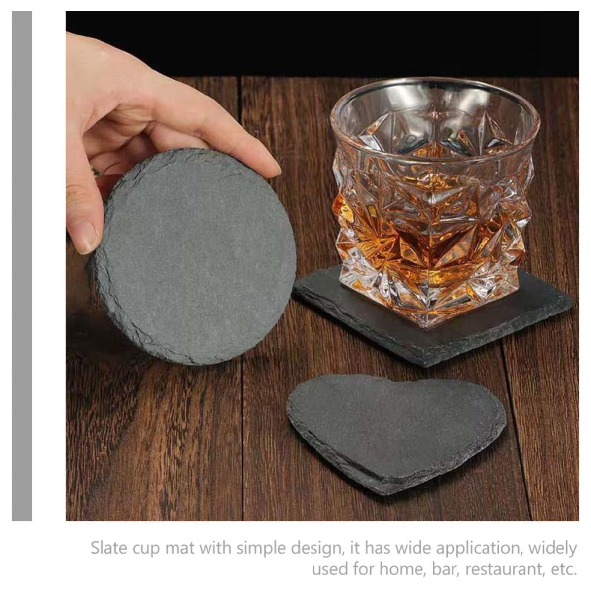 12pcs Natural Stone Square Coasters Set T5289