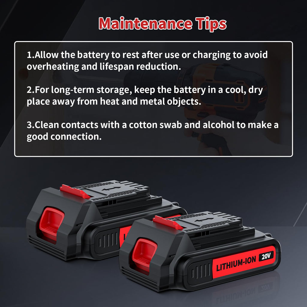 2 Pack 4.0Ah 20V Lithium Battery Q2471
