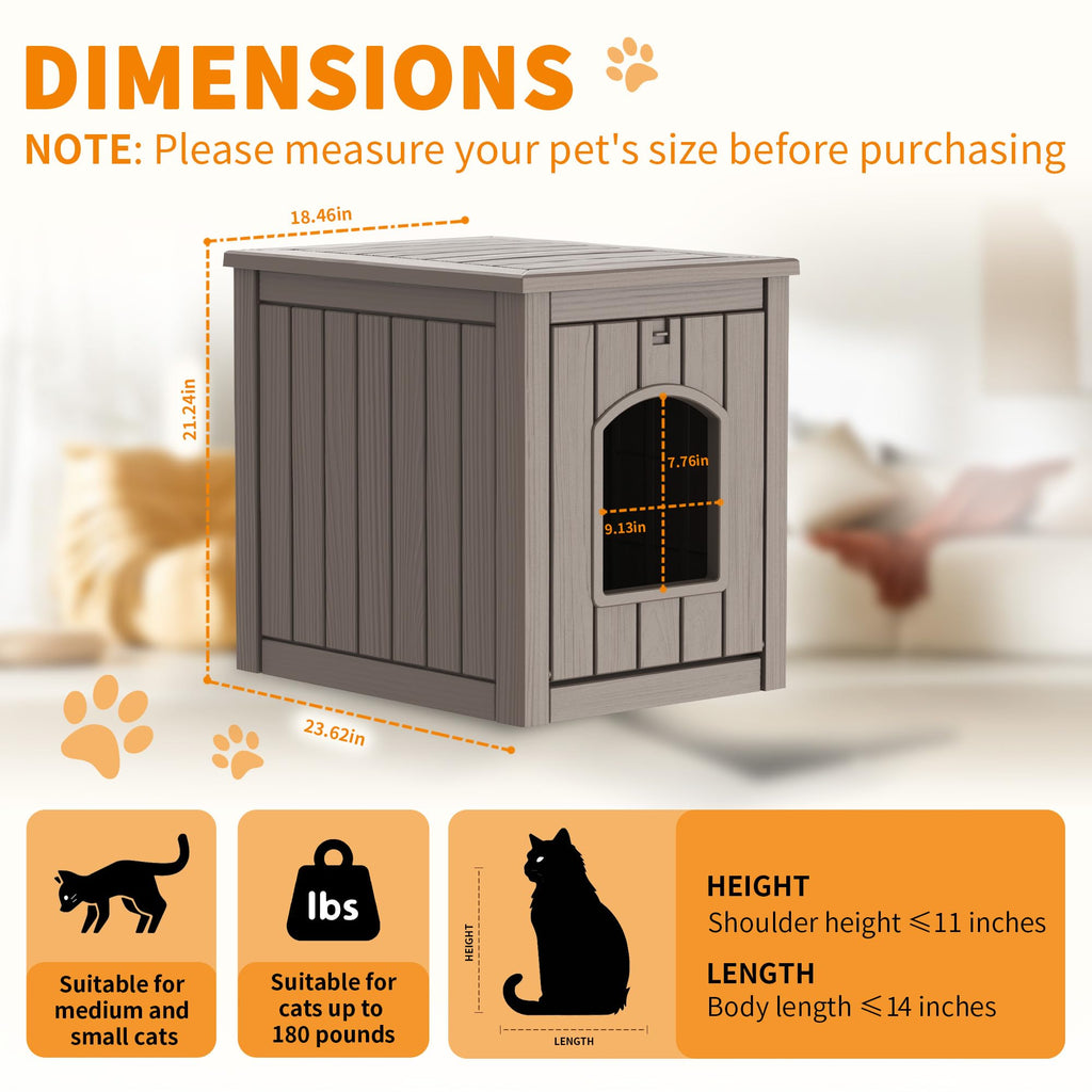 Gray Outdoor Cat House G3208