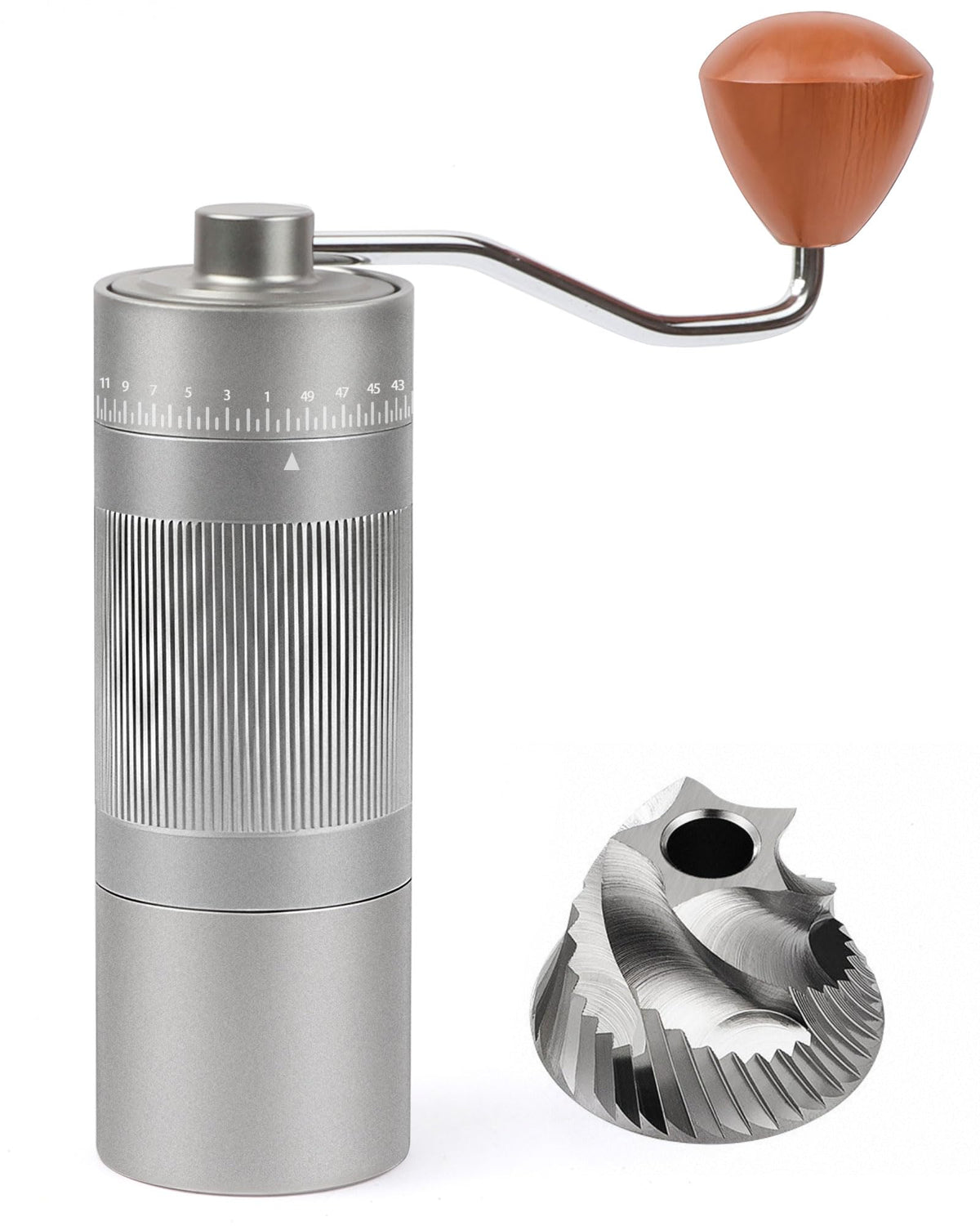 Manual Stainless Steel Conical Burr Coffee Grinder Y651