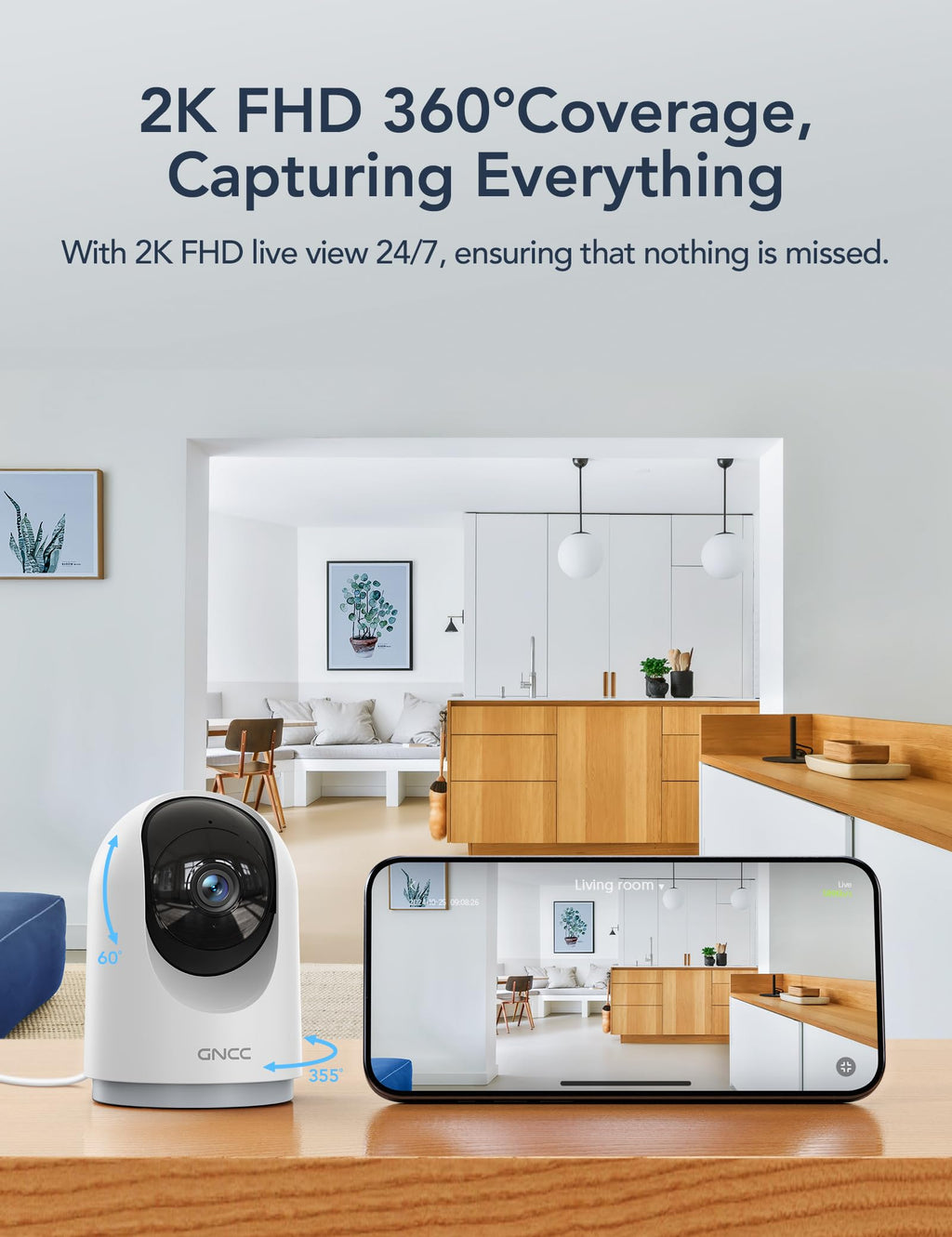 5G Indoor Security Cameras with Phone App, 4Pcs R265