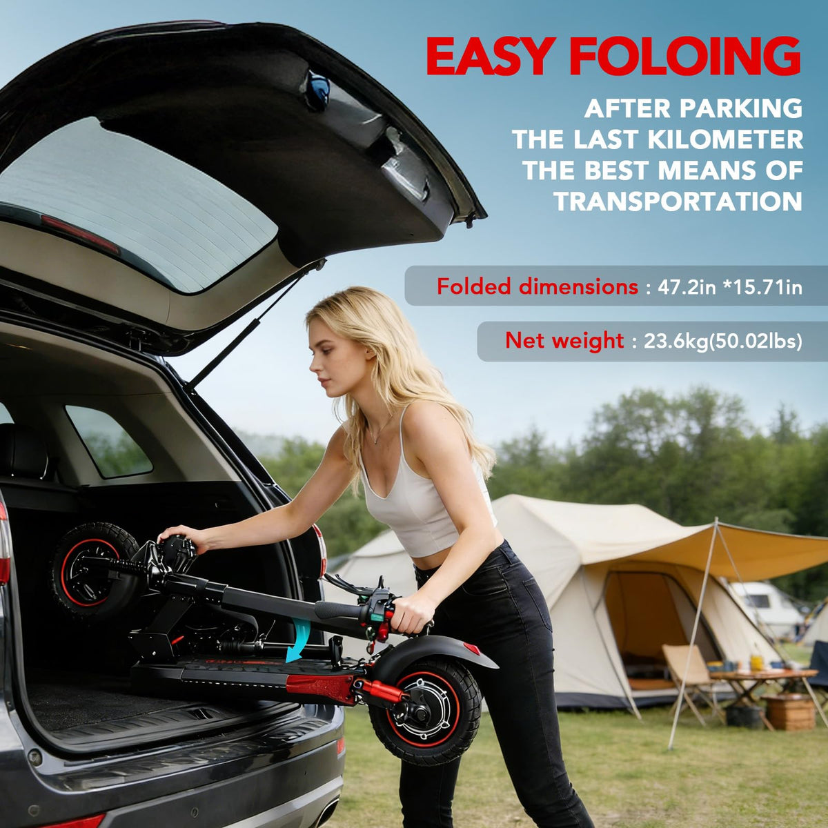 Electric Scooter with Seat, 1200W Motor, 28 MPH Top Speed W658155
