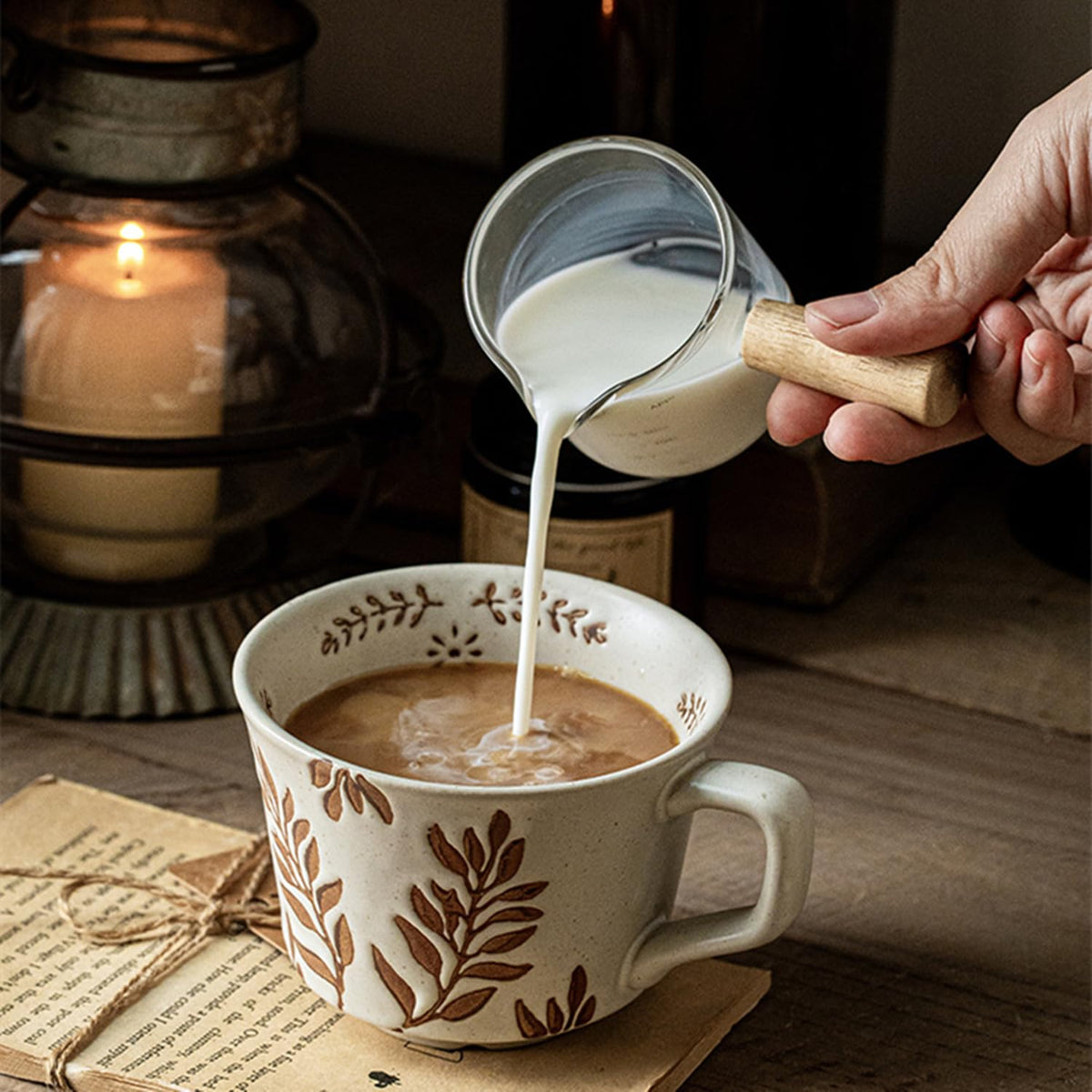 12 oz Ceramic Coffee Mug Set of 4 G725