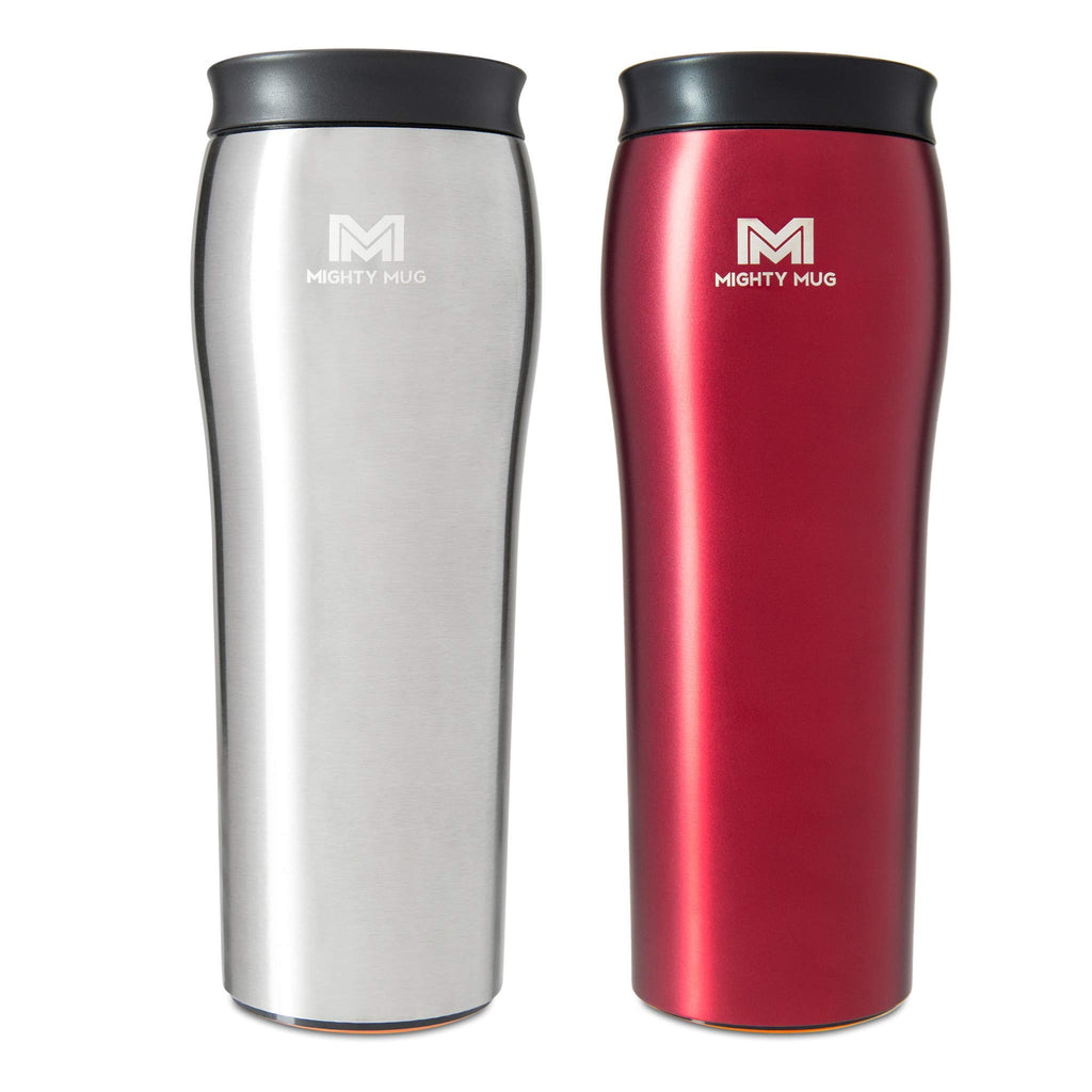 Silver Stainless Steel 16 oz Insulated Travel Mug D8776