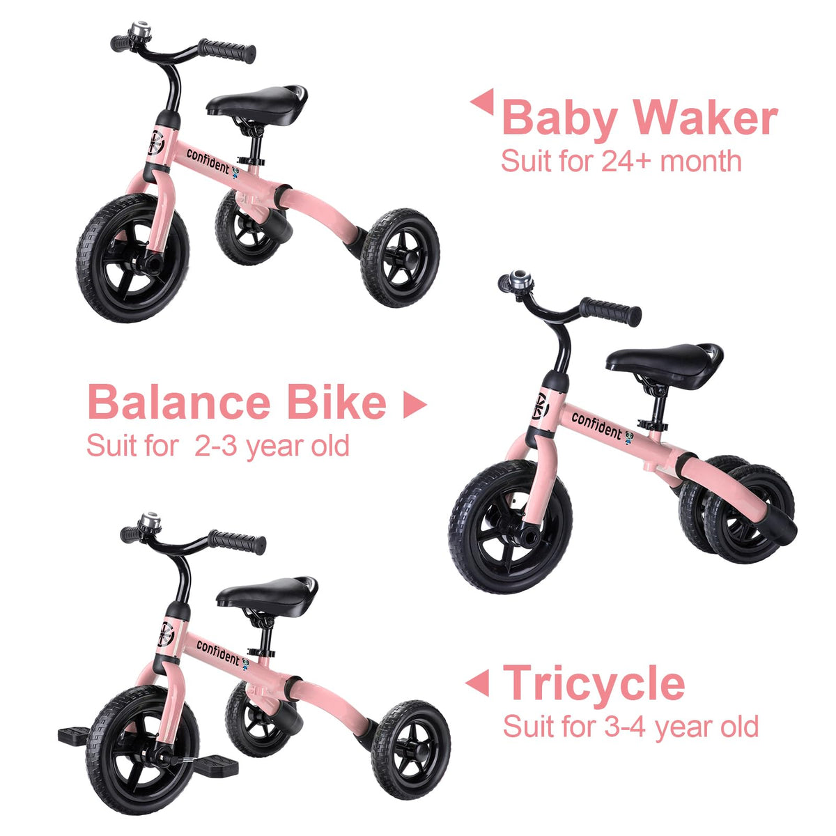 3 in 1 Folding Kids Tricycle O92669