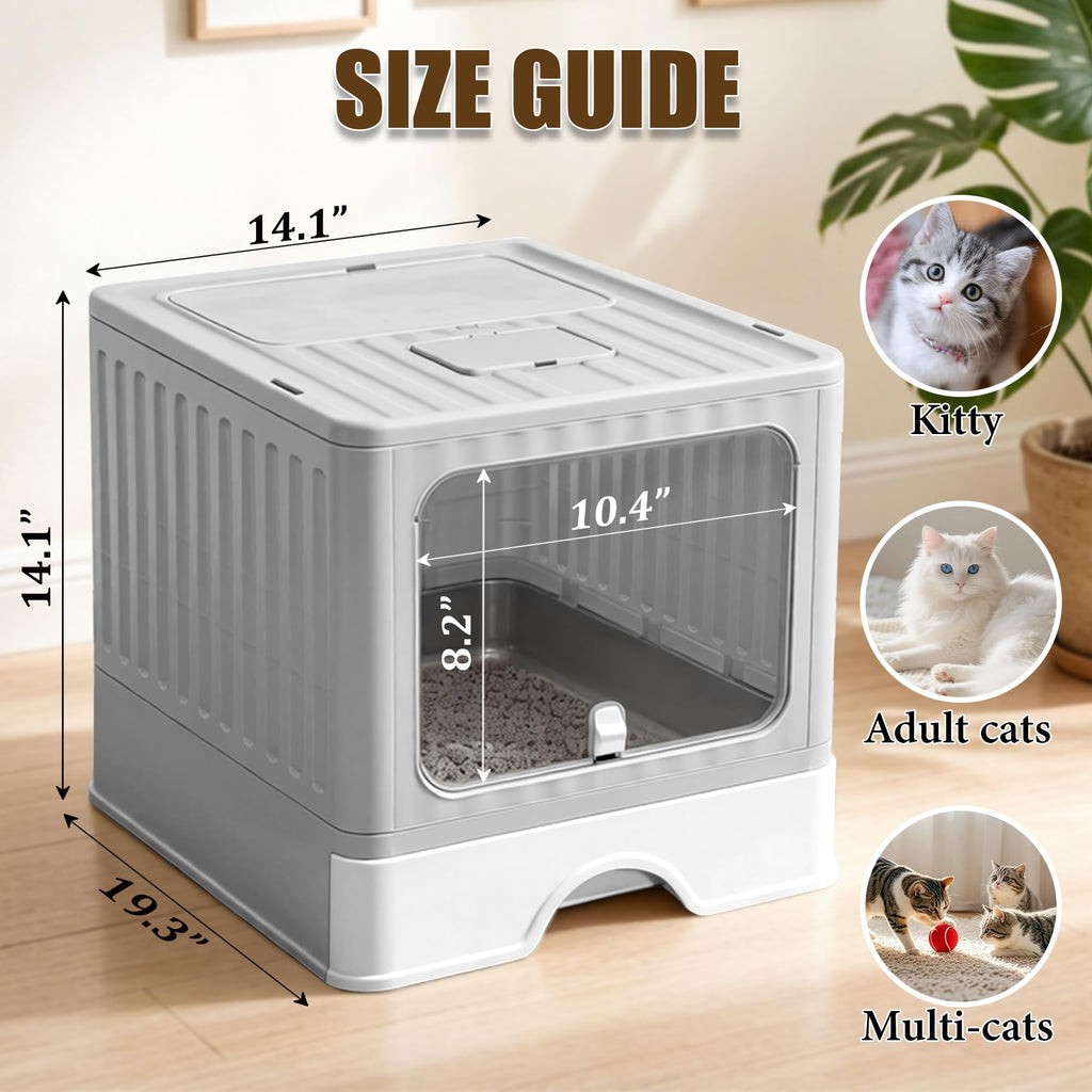 Stainless Steel Cat Litter Box With Lid H468