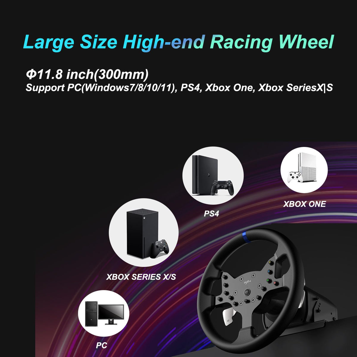 Force Feedback PC Racing Wheel H604394