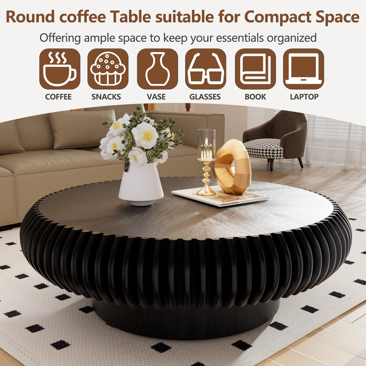 Black Round Coffee Table A84515