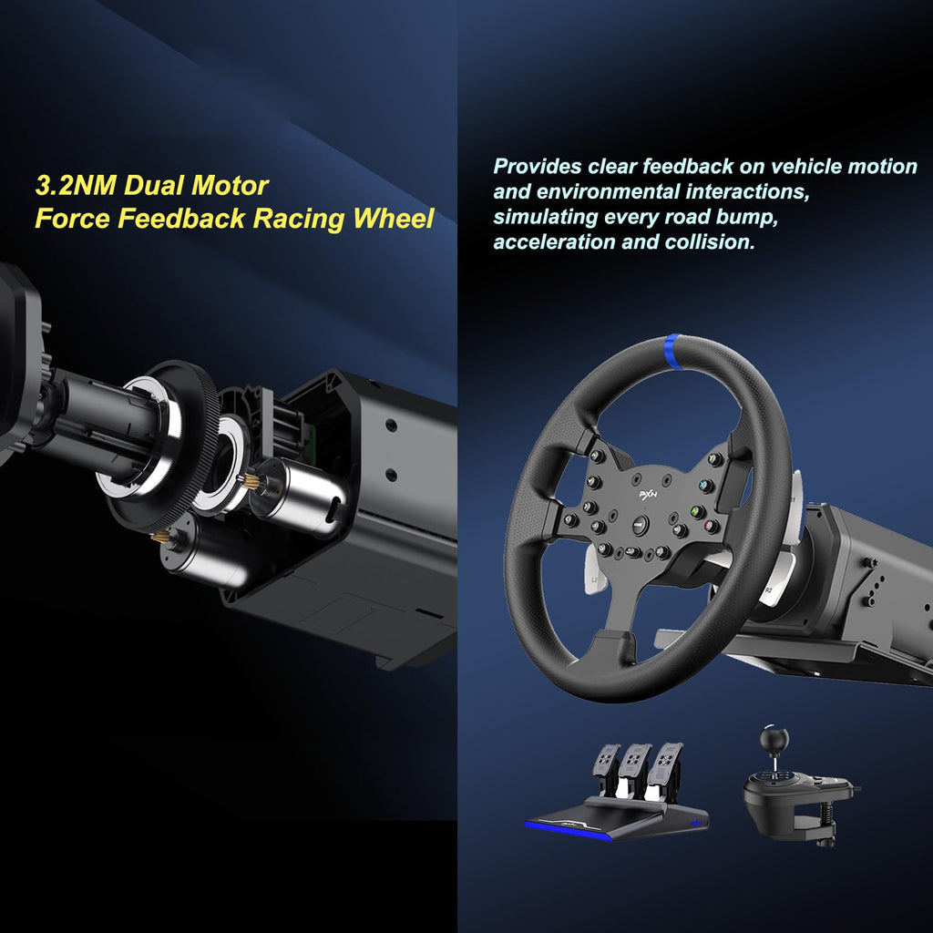 Force Feedback PC Racing Wheel H604394