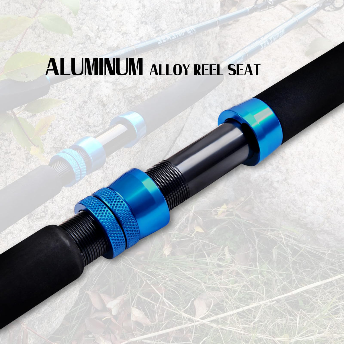 1-Piece 2-Piece Saltwater Trolling Rod Conventional Boat Fishing Pole M7904