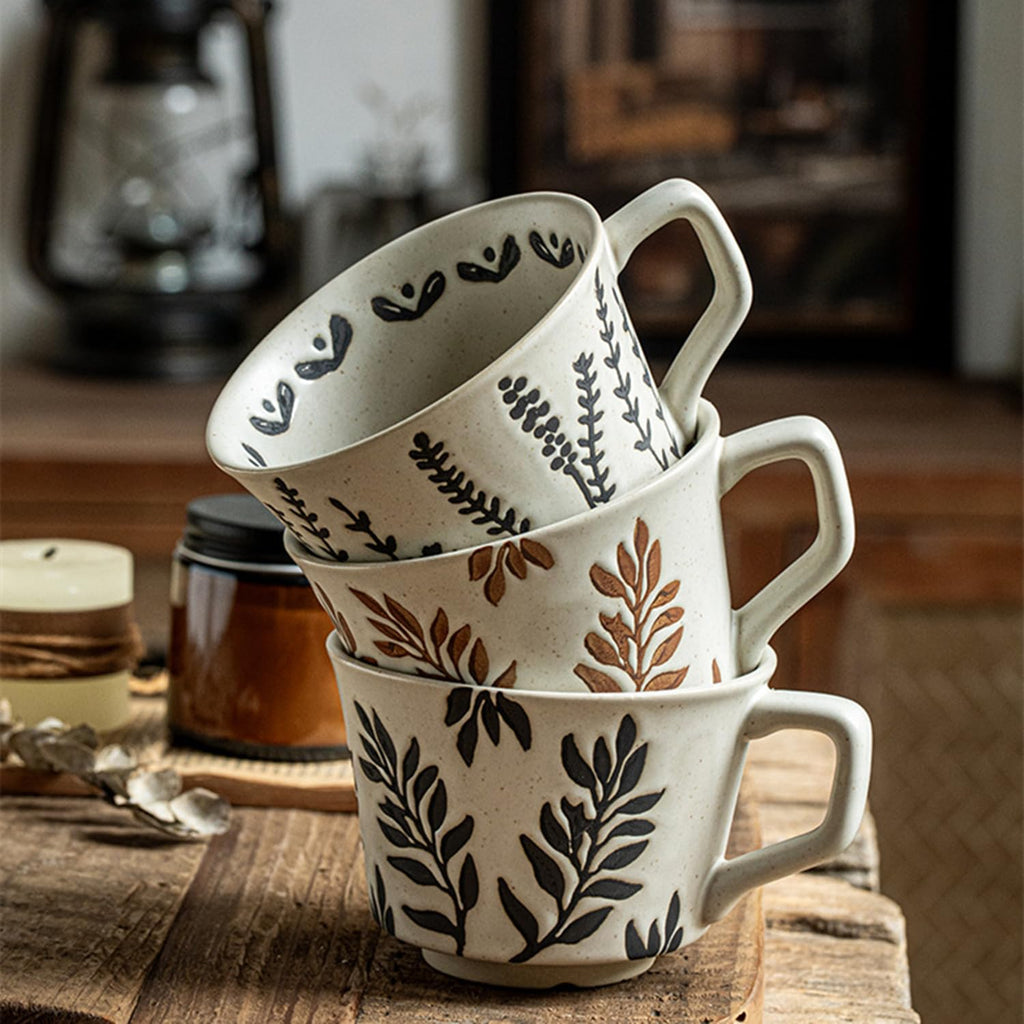 12 oz Ceramic Coffee Mug Set of 4 G725