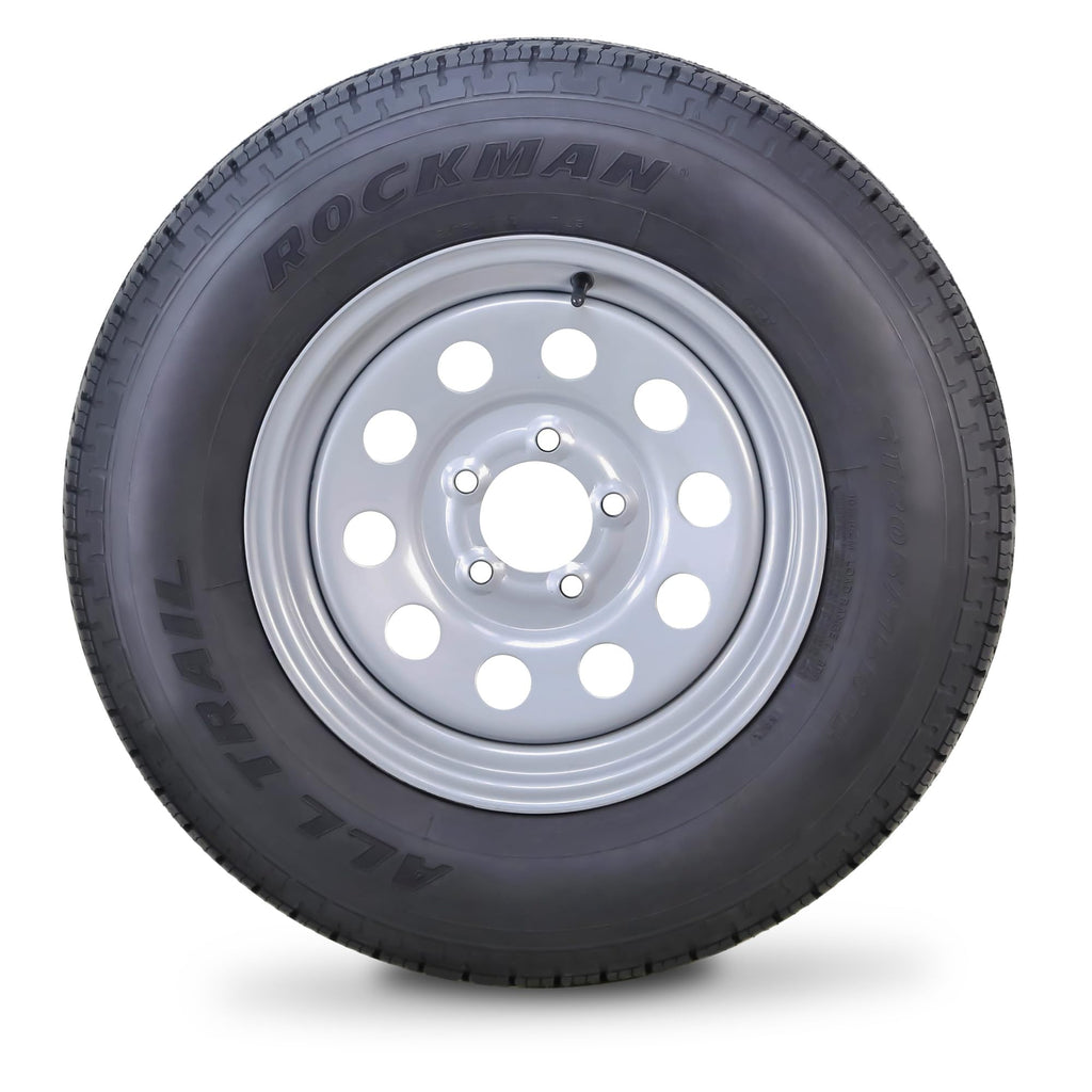 Trailer Tire Wheel ST205/75R15 8PR D 107M 5X4.5" PCD Silver Mod Rim Y7143