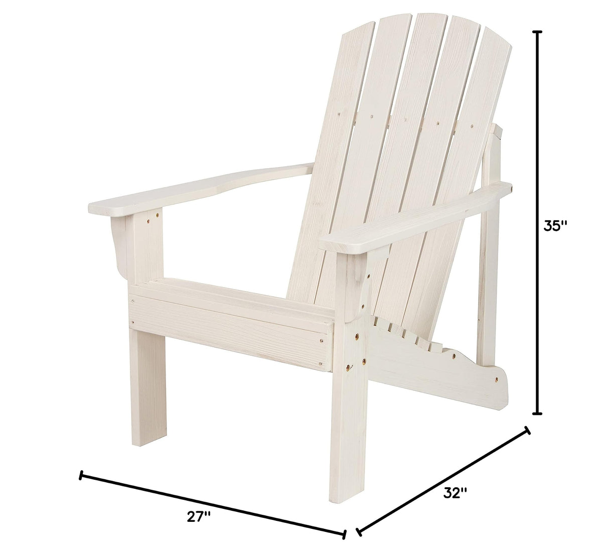 Eggshell White Wooden Adirondack Chair G72566