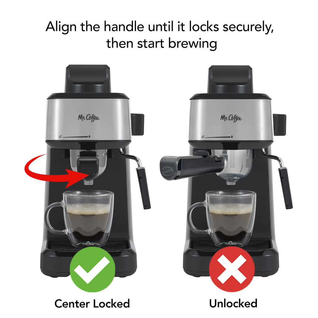 4-Shot Steam Espresso Cappuccino and Latte Maker with Stainless Steel Frothing Pitcher F874659