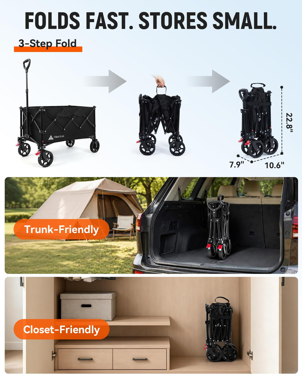 150L Foldable Heavy Duty Wagon F117385