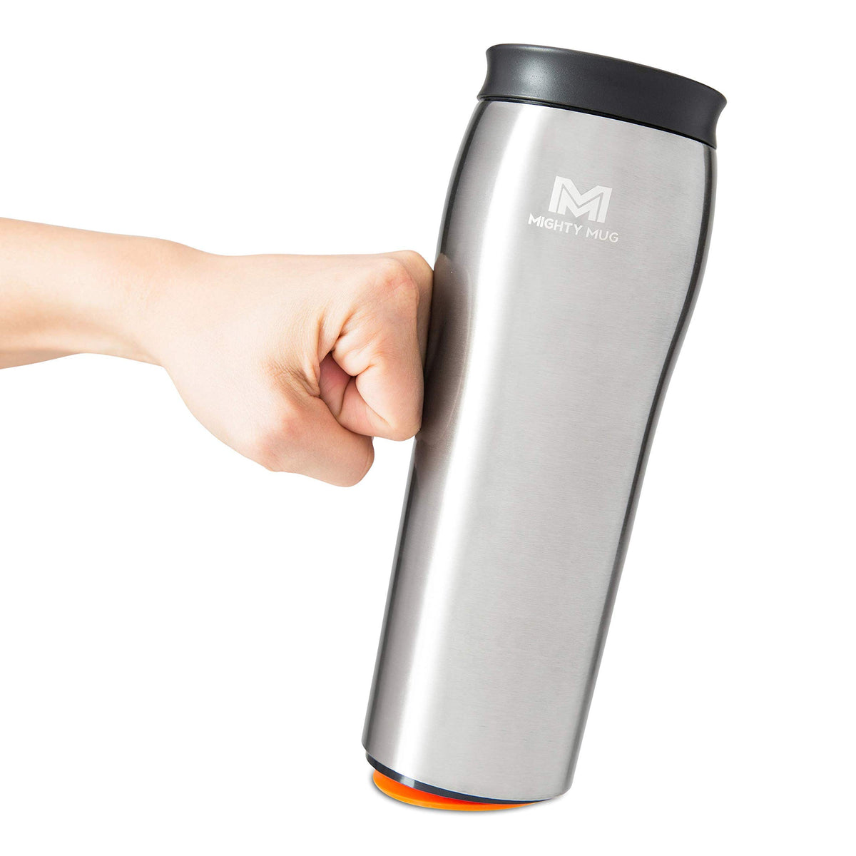 Silver Stainless Steel 16 oz Insulated Travel Mug D8776