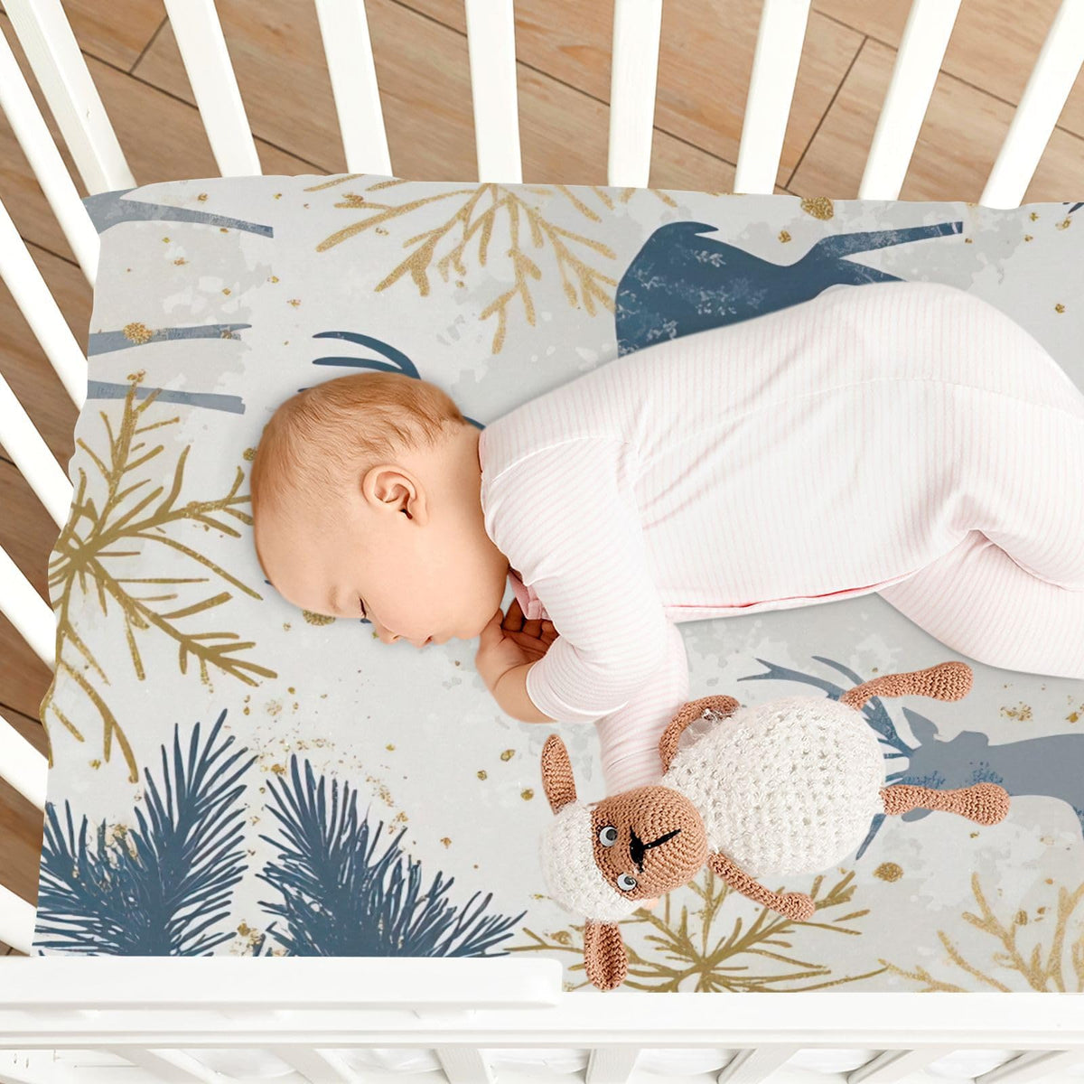 Fitted Crib Sheet Soft Microfiber 28" x 52" x 9" I989987