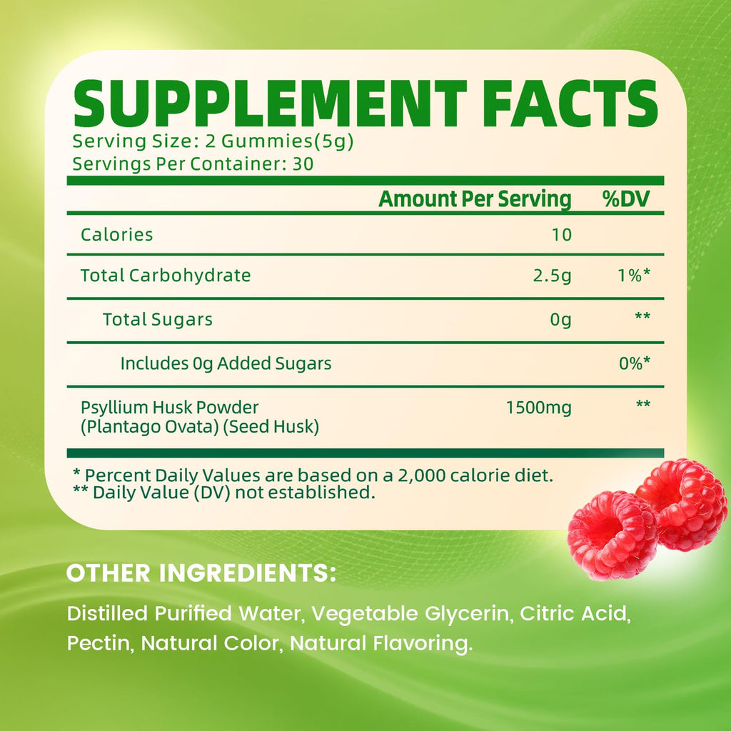 1500mg Psyllium Husk Gummies U768565
