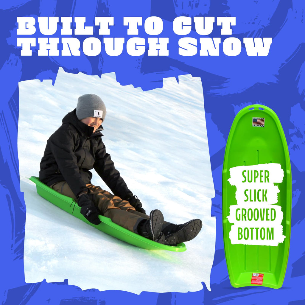 48 Inch Toboggan Style Plastic Snow Sled 3-Pack G61138
