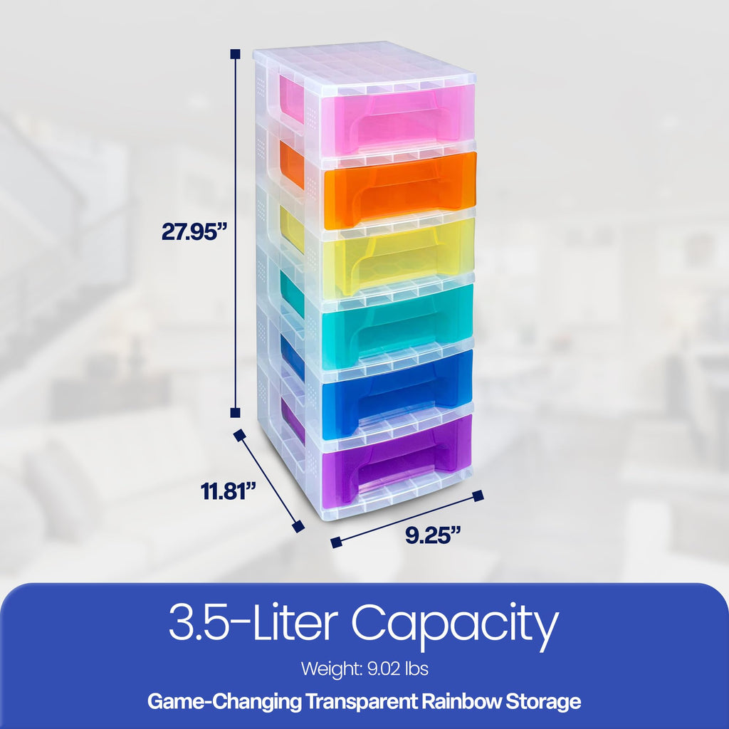 6 Drawer Plastic Rolling Storage Cart Z683794