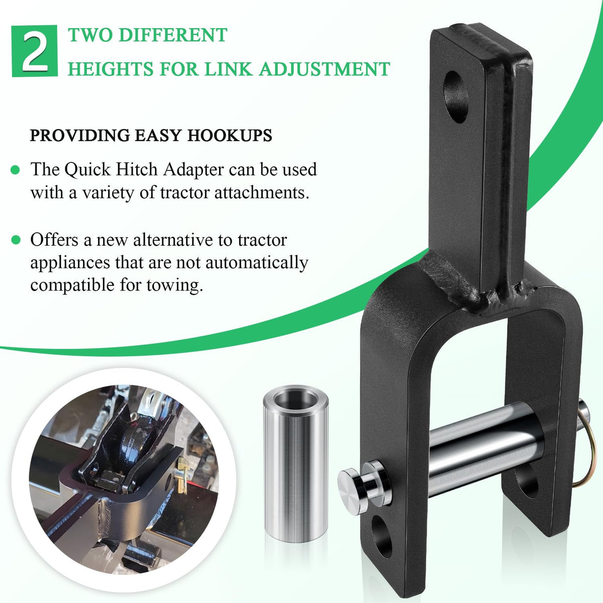 Quick Hitch Adapter with Adapter Sleeve Category 1 M1356