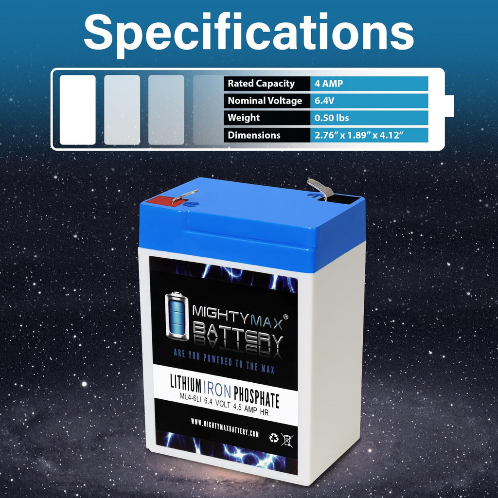 6V 4.5AH Lithium Replacement Battery Z672661