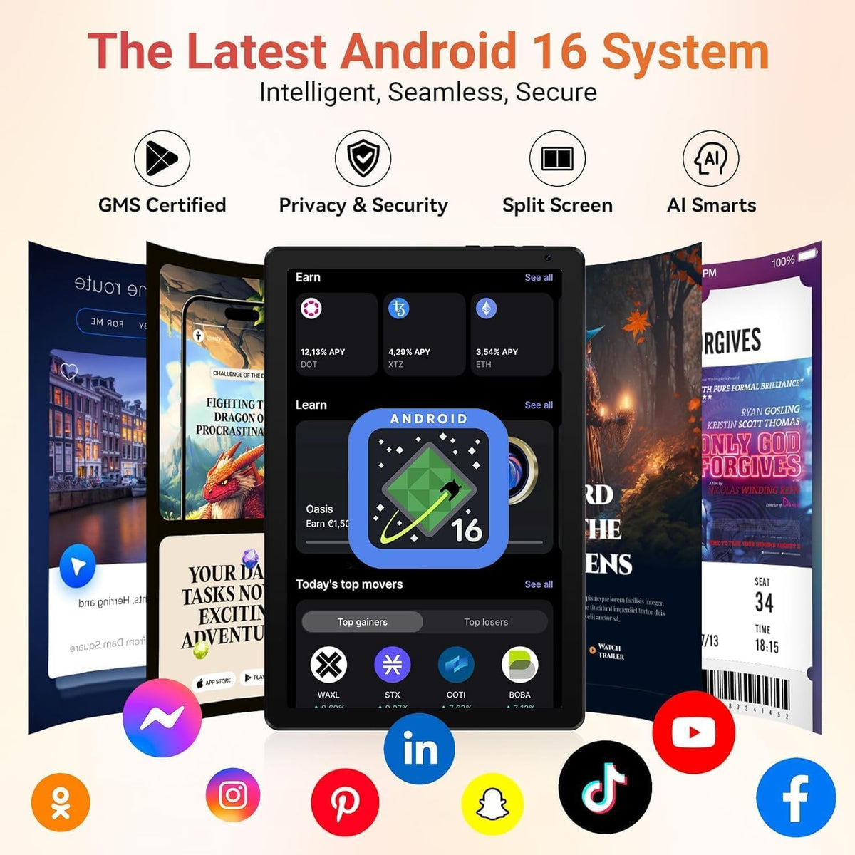 10.1" Android 16 Tablet Octa-core 36GB+128GB Dual Camera Y36472
