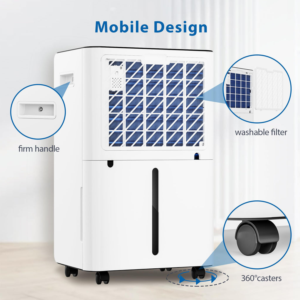 4,500 Sq. Ft. 50 Pint Dehumidifier with Auto or Manual Drainage A8356