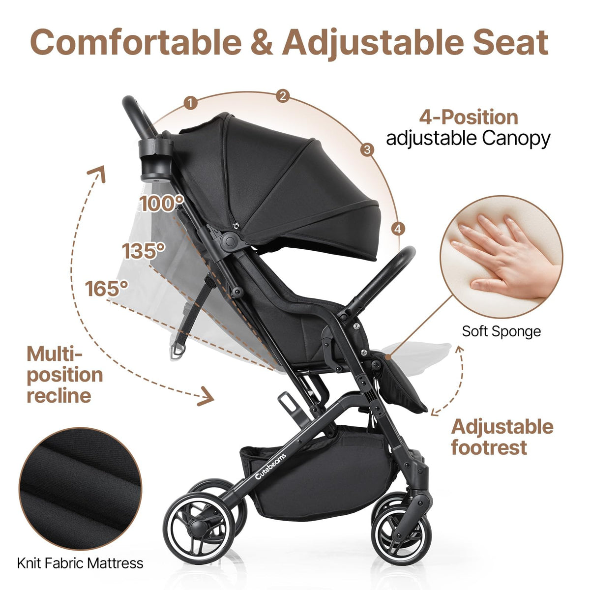 Lightweight Compact Travel Stroller J837