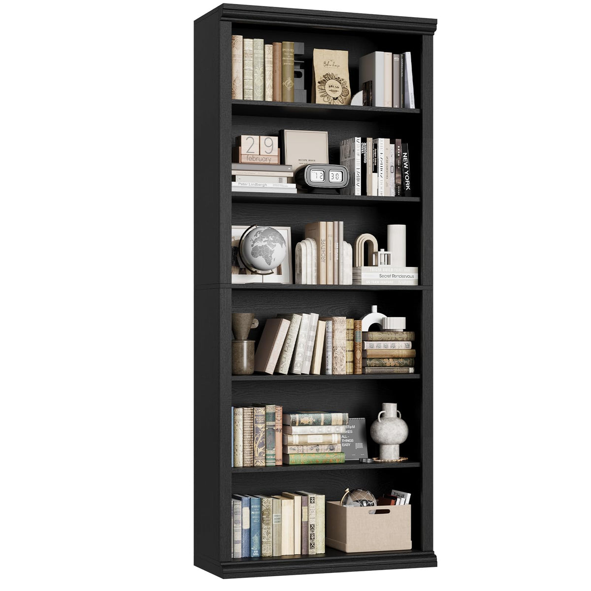 Black Tall Bookshelf W457