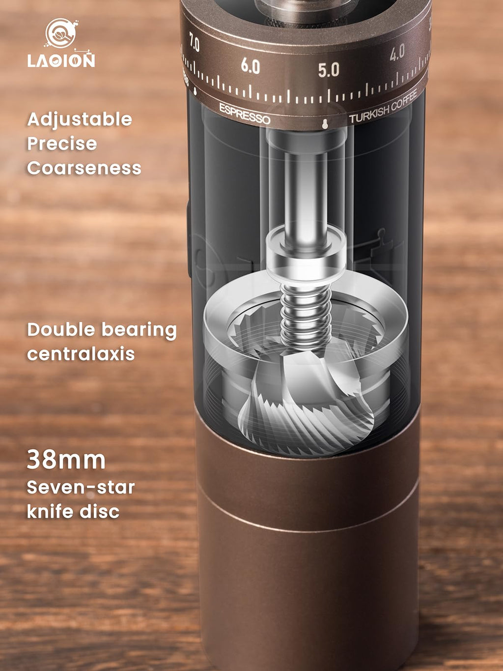 Manual Coffee Grinder with Straight Handle B7952