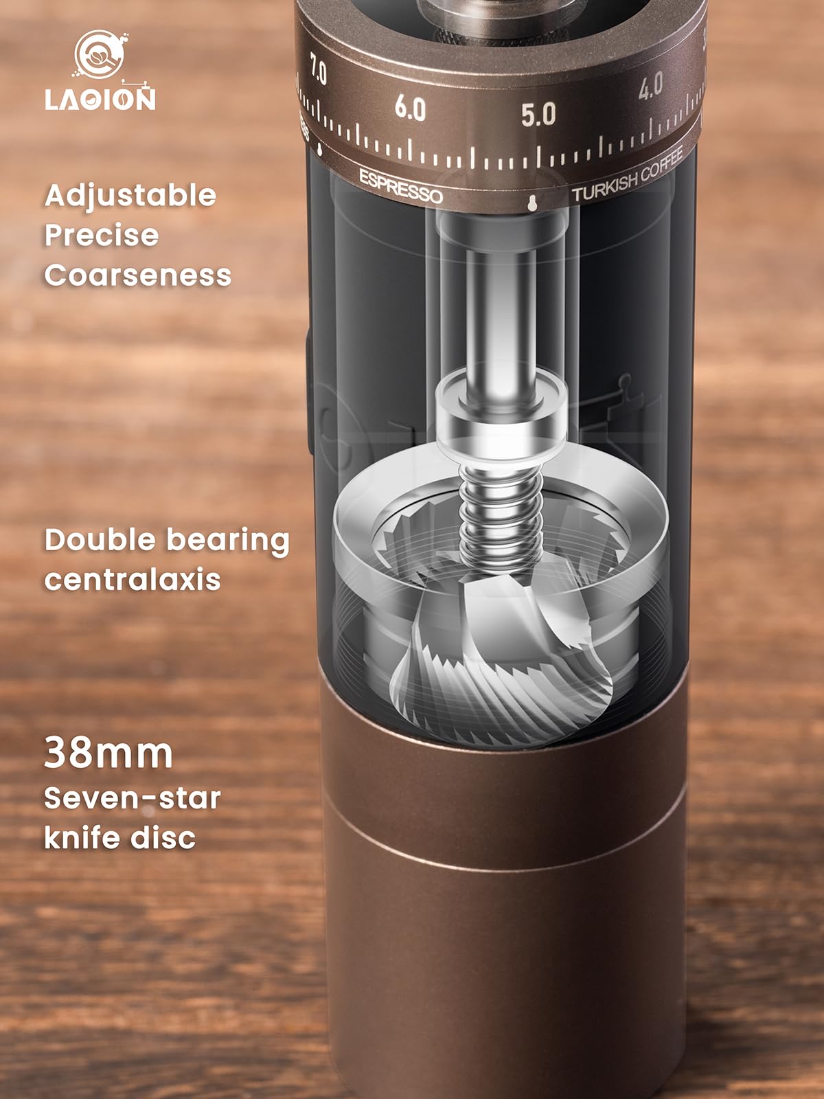 Manual Coffee Grinder with Straight Handle B7952