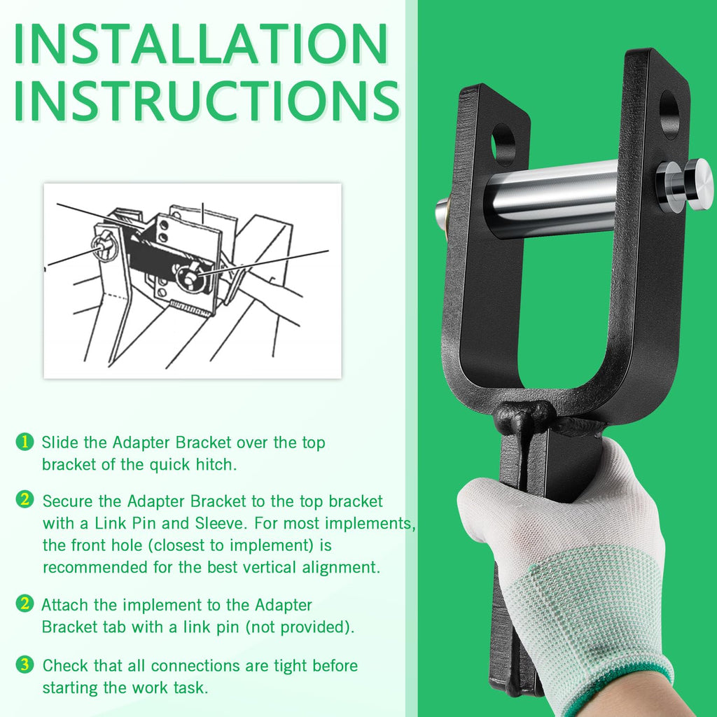 Quick Hitch Adapter with Adapter Sleeve Category 1 M1356