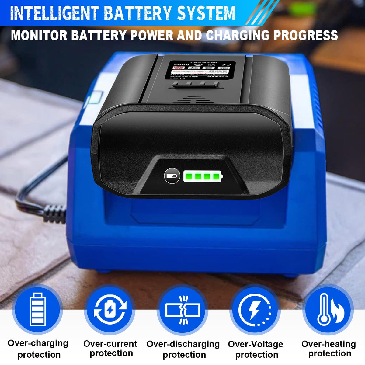 40V 4.0Ah Rechargeable Lithium Ion Replacement Battery J3880